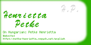 henrietta petke business card
